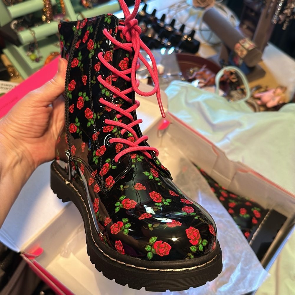 Betsey Johnson Rose Boots Torrid